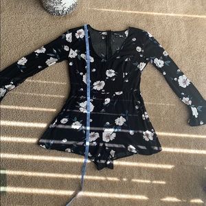 Flower print romper